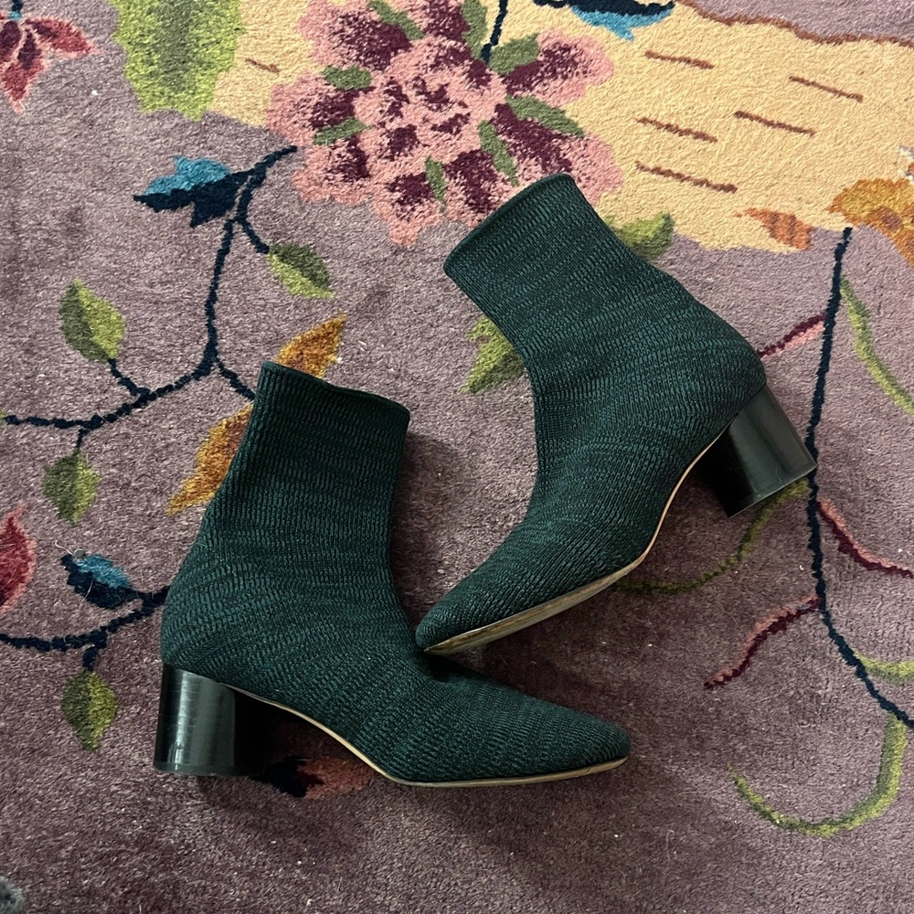 vince dark green sock boots